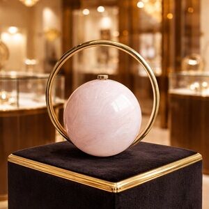 Rose Quartz Sphere Boutique Handbag